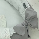 Protectie somn – Baby Nest co-sleeping cu doua fete, alb-gri (4)